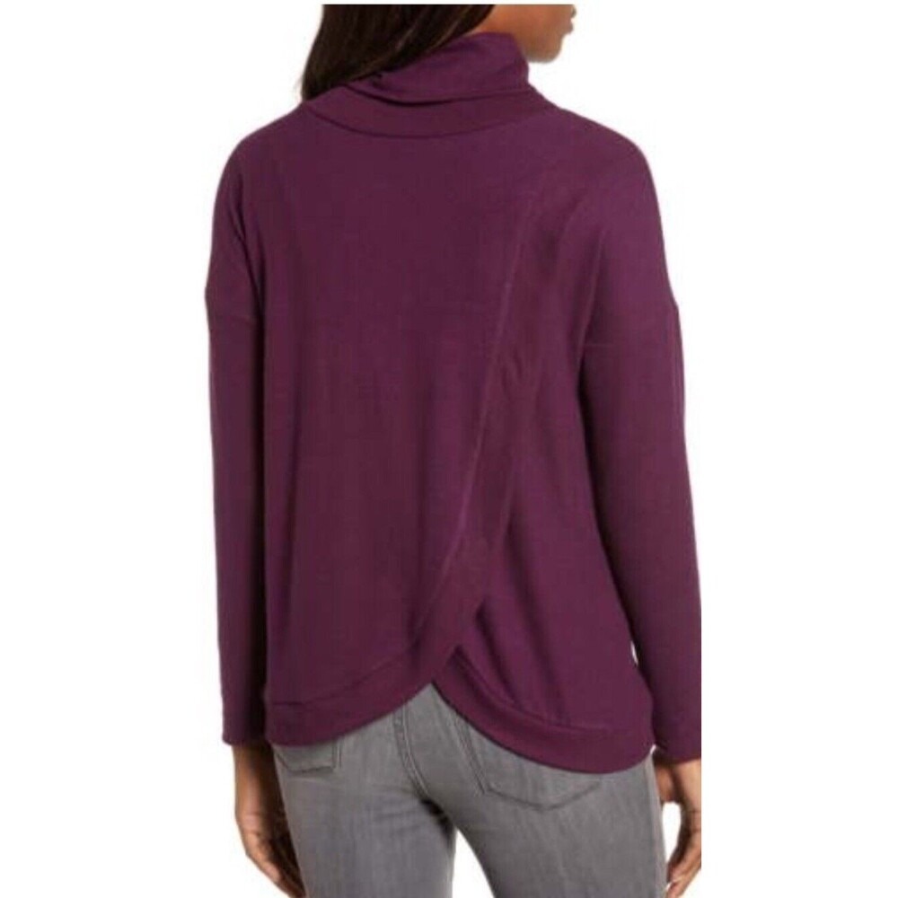 Gibson Sweater XXL Purple Super Soft Stretch Cozy  Turtleneck Loungewear Fall